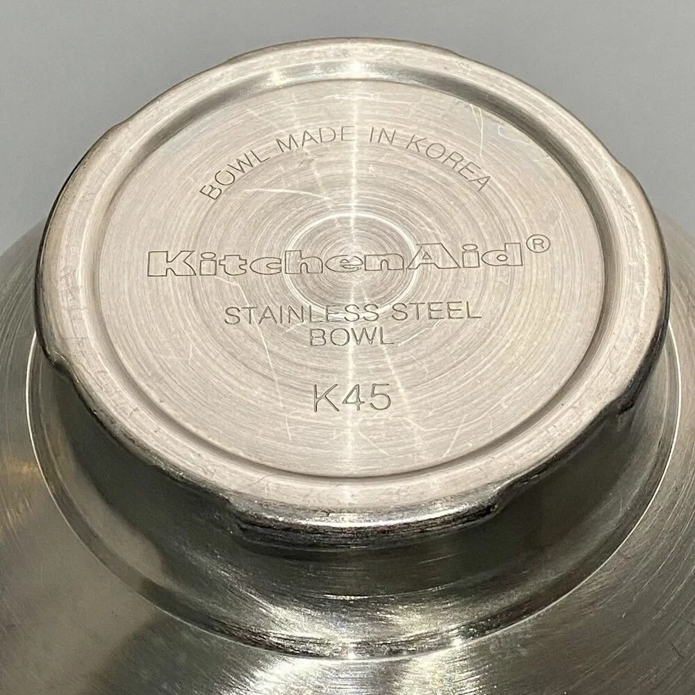 KitchenAid K45 Stainless Steel Stand Mixer Bowl Replacement 4.5 Quart Twist Lock
